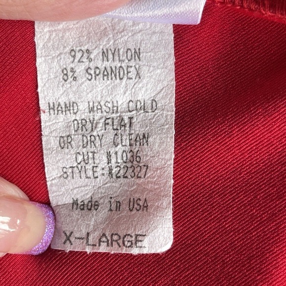 Vintage Fredericks of Hollywood Women Extra Large XL Red Nightgown Lingerie Mini - Picture 4 of 7